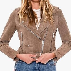 Blank NYC Suede Leather Moto Jacket
